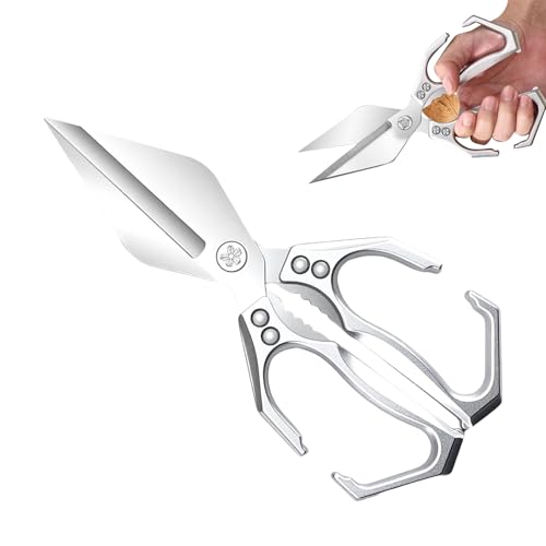 Kustimantu Fleischschere, Küchenschere Lebensmittelverarbeitung Geflügelschere, Robuste Ergonomische Griffzange Für Restaurant Kantine Camping Picknick Kulinarik Kustimantu Fleischschere, Küchenschere Lebensmittelverarbeitung Geflügelschere, Robuste Ergonomische Griffzange Für Restaurant Kantine Camping Picknick Kulinarik von Kustimantu