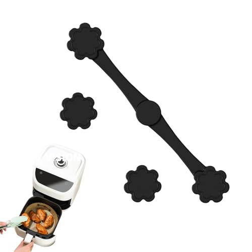 Kustimantu Fritteusen-Schnalle aus Silikon, Luftfrittier-Magnete für Pergamentpapier, Zubehör zur magnetischen Befestigung von Luftfritteusen, Zubehör aus Silikon mit Schnalle von Kustimantu