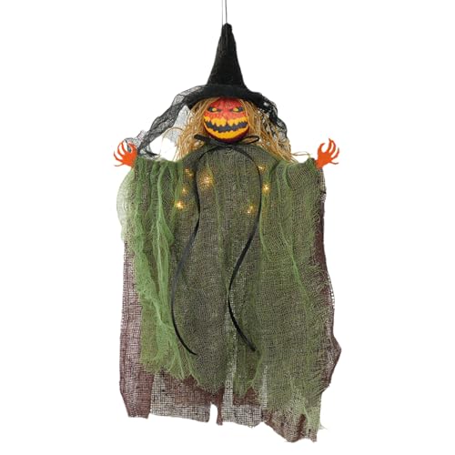 Kustimantu Halloween-Baumschmuck, beleuchteter Hexenanhänger für den Außenbereich, mit Angst vor Geländern, gruselige Dekoration für Halloween, kompakt, für Garten, Hof, Haus, Wohnzimmer, Kustimantu Halloween-Baumschmuck, beleuchteter Hexenanhänger für den Außenbereich, mit Angst vor Geländern, gruselige Dekoration für Halloween, kompakt, für Garten, Hof, Haus, Wohnzimmer, von Kustimantu