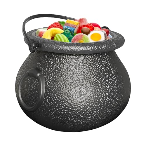 Kustimantu Halloween-Kessel | Hexenkessel Bonbonhalter | wiederverwendbarer Topf dekorativ für Partys im Alter von Erwachsenen, drinnen und draußen von Kustimantu