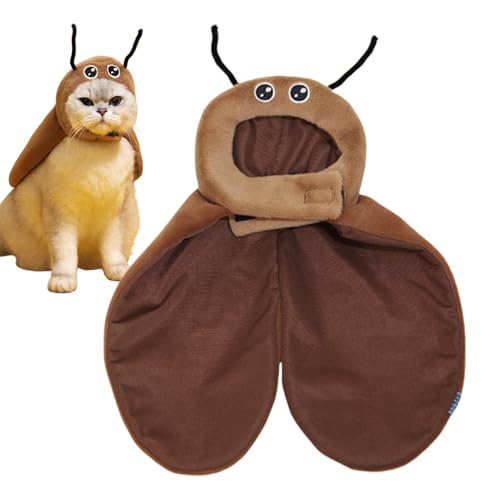 Kustimantu Hundemantel Kostüm | Kakerlakenförmiger Umhang für Katzen | rutschfeste Verstellbare Tierkostüme Für Halloween Partys Feste Geburtstagsfeiern Indoor Outdoor Kustimantu Hundemantel Kostüm | Kakerlakenförmiger Umhang für Katzen | rutschfeste Verstellbare Tierkostüme Für Halloween Partys Feste Geburtstagsfeiern Indoor Outdoor von Kustimantu