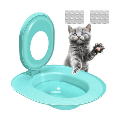 Kustimantu Katzen WC Trainer | Toilettensitz Trainer Für Haustiere,Multifunktionale Wiederverwendbare Katzen-Toilettenauflage mit Täglichem Trainingseffekt von Kustimantu