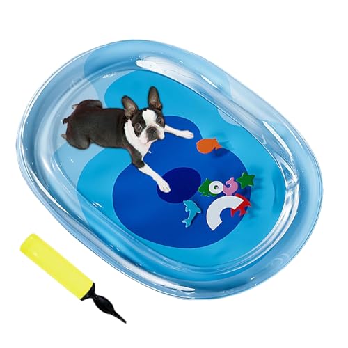 Kustimantu Katzen Wassermatratze - Hundekühlmatte Mit Pumpe - Aufblasbares Kühlendes Haustier Wasserbett Sensorisches Spielzeug für Zuhause Reise Zimmer Balkon Garten Kustimantu Katzen Wassermatratze - Hundekühlmatte Mit Pumpe - Aufblasbares Kühlendes Haustier Wasserbett Sensorisches Spielzeug für Zuhause Reise Zimmer Balkon Garten von Kustimantu