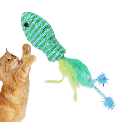 Kustimantu Katzenspielzeug für Katzen, interaktives Katzenspielzeug | TOSER Pet Feath-ToSER | buntes Unterhaltungszubehör, tragbares Katzenzubehör von Kustimantu