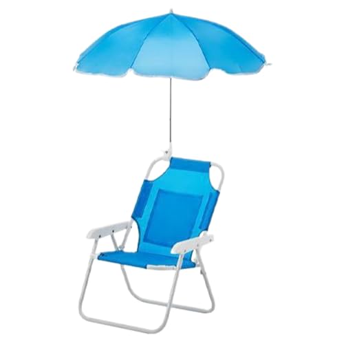Kustimantu Kinder Camping Stuhl | Klappbarer Strandliegestuhl Mit Sonnenschutz | Faltsitz Mit 50kg Tragkraft Für Angeln Garten Pool Picknick Outdoor von Kustimantu