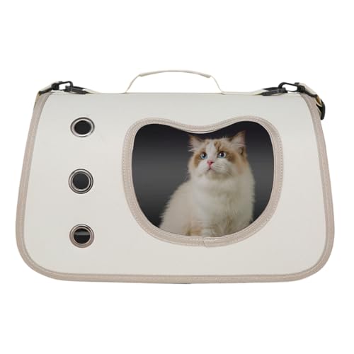 Kustimantu Kleine Hundetrage | Verstellbare Katzentrage Sicherheitstrage - Klare Schultertrage Mit Breitem Griff Für Reisen Urlaub Camping Spaziergänge von Kustimantu