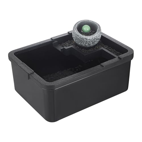 Kustimantu Kleines Aquarium Mit Filter Und Beleuchtung | Desktop Aquarium - Antikes Hydrokultur-System mit USB-Pumpe & Beleuchtung für Kampffische und Dekoration auf Schreibtischen von Kustimantu