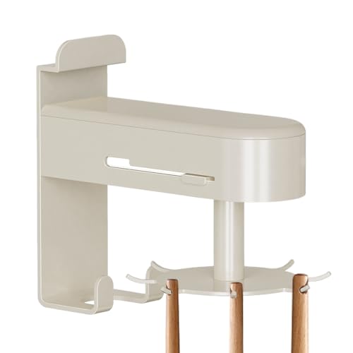 Kustimantu Küchenutensilienhalter, drehbar, ohne Bohren, Küchenutensilienhalter, selbstklebend, ohne Bohren, für den Hausgebrauch im Schlafzimmer, Büro, Badezimmer Kustimantu Küchenutensilienhalter, drehbar, ohne Bohren, Küchenutensilienhalter, selbstklebend, ohne Bohren, für den Hausgebrauch im Schlafzimmer, Büro, Badezimmer von Kustimantu
