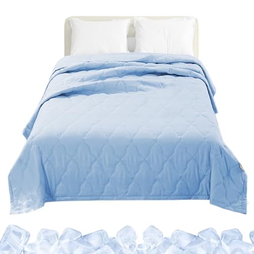 Kustimantu Kühlende Decke für bequeme Schläfer, leichte Bettdecke | Eisdecke, doppelseitig, bequem, für Erwachsene, Sofa, Bett, Sommernächte, Komfort im Sommer von Kustimantu