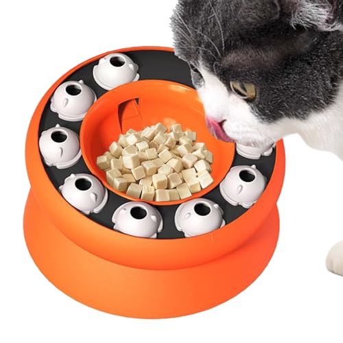 Kustimantu Langsamer Futternapf für Katzen | rotierende Schüssel gegen Schlupf, interaktives Fütterungsspiel, um Fresser schnell zu verlangsamen, Verwendung zu Hause mit Trockenfutter auf Reisen und Kustimantu Langsamer Futternapf für Katzen | rotierende Schüssel gegen Schlupf, interaktives Fütterungsspiel, um Fresser schnell zu verlangsamen, Verwendung zu Hause mit Trockenfutter auf Reisen und von Kustimantu
