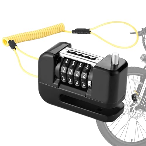 Kustimantu Motorrad-Bremsschloss, sicheres Zahlenschloss mit 4 Ziffern für E-Bike | Wasserdichtes Verriegelungssystem, Sicherheitsausrüstung für Radfahrer Kustimantu Motorrad-Bremsschloss, sicheres Zahlenschloss mit 4 Ziffern für E-Bike | Wasserdichtes Verriegelungssystem, Sicherheitsausrüstung für Radfahrer von Kustimantu