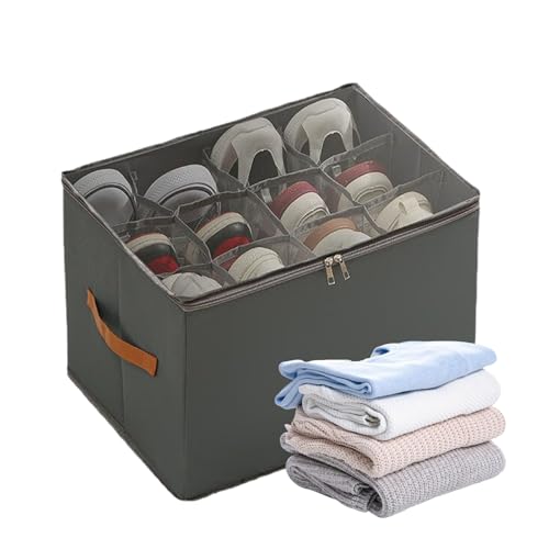 Kustimantu Organizer für Schuhe und Schrank | Organizer für Sandalen faltbar, verstellbare Fächer mit transparentem Deckel und Griff für Eingangsbereich, Schlafzimmer, Wohnzimmer Kustimantu Organizer für Schuhe und Schrank | Organizer für Sandalen faltbar, verstellbare Fächer mit transparentem Deckel und Griff für Eingangsbereich, Schlafzimmer, Wohnzimmer von Kustimantu