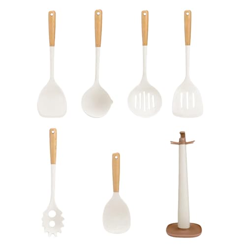 Kustimantu Pfannenwender aus Silikon – Küchenutensilien, Pfannenwender aus hitzebeständigem Silikon, lebensmittelecht, zum Kochen, Backen, Frittieren von Kustimantu