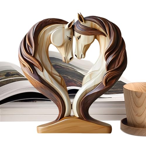 Kustimantu Pferdestatue | Holzpferd Deko Für Schreibtisch - Künstlerische Tierskulptur In Kuschelpose Für Kinderzimmer, Ausstellungshalle, Esstisch, Arbeitsplatz Und Wohnbereich Kustimantu Pferdestatue | Holzpferd Deko Für Schreibtisch - Künstlerische Tierskulptur In Kuschelpose Für Kinderzimmer, Ausstellungshalle, Esstisch, Arbeitsplatz Und Wohnbereich von Kustimantu