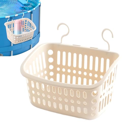 Kustimantu Poolkörbe – Aufbewahrung für Poolregal – UV-beständiges Regal mit Haken für Spielzeug, Handtücher, Snacks, Trinkflaschen und Zubehör Kustimantu Poolkörbe – Aufbewahrung für Poolregal – UV-beständiges Regal mit Haken für Spielzeug, Handtücher, Snacks, Trinkflaschen und Zubehör von Kustimantu