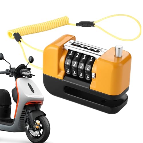 Kustimantu Radschloss für Motorrad | sicheres 4-stelliges Zahlenschloss für E-Bike | Wasserdichtes Verriegelungssystem, Sicherheitsausrüstung für Radfahrer Kustimantu Radschloss für Motorrad | sicheres 4-stelliges Zahlenschloss für E-Bike | Wasserdichtes Verriegelungssystem, Sicherheitsausrüstung für Radfahrer von Kustimantu