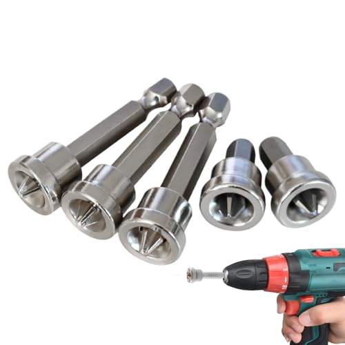 Kustimantu Schraubendrehereinsatz-Set Magnetisch - Elektro-Schraubendrehereinsatz-Set 5 Stück - Gipskarton-Positionsbohrer für Bauwesen Kraftfahrzeuge Metall Holz Möbel Kustimantu Schraubendrehereinsatz-Set Magnetisch - Elektro-Schraubendrehereinsatz-Set 5 Stück - Gipskarton-Positionsbohrer für Bauwesen Kraftfahrzeuge Metall Holz Möbel von Kustimantu