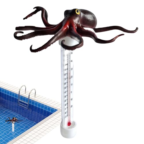 Kustimantu Schwimmende Thermometer für Pooltemperatur, schwimmende Thermometer, leicht zu lesen, für Teiche und Aquarien | Design Oktopus, großes Display, wasserdicht, für Aquarien, Spa, Garten Kustimantu Schwimmende Thermometer für Pooltemperatur, schwimmende Thermometer, leicht zu lesen, für Teiche und Aquarien | Design Oktopus, großes Display, wasserdicht, für Aquarien, Spa, Garten von Kustimantu