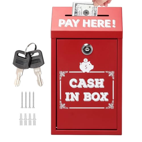 Kustimantu Spendenbox mit Schloss – sichere Sammelbox für Spenden mit Schloss – Organizer aus sicherem Metall mit Schlitz für Schlüssel für Wohltätigkeitsorganisationen drinnen und draußen Kustimantu Spendenbox mit Schloss – sichere Sammelbox für Spenden mit Schloss – Organizer aus sicherem Metall mit Schlitz für Schlüssel für Wohltätigkeitsorganisationen drinnen und draußen von Kustimantu