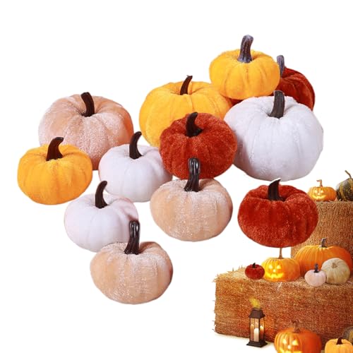 Kustimantu Thanksgiving Kürbisse Dekorationen | Künstliche Kürbisse Herbst für Tische | Partyzubehör, Herbst-Tischdekoration für Fotografie, Haus, Ernte, Halloween, von Kustimantu