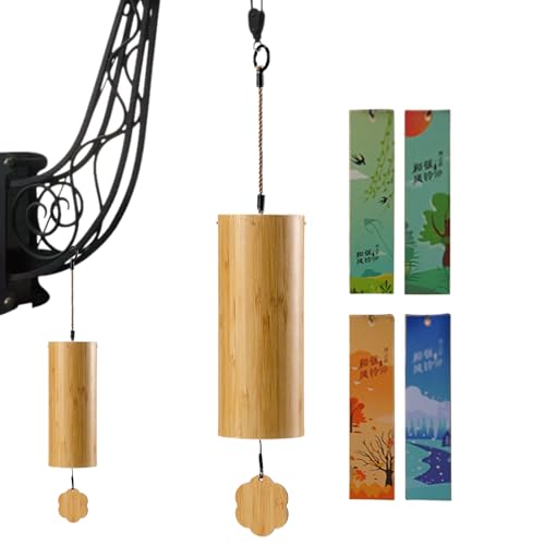 Kustimantu Türglocke für Geschäfte, 8 Töne aus Holz, für den Eingangsbereich, handgefertigte Klangdekoration für Haus, Garten, Terrasse, Firmeneingang, Zaun, Patio, Kustimantu Türglocke für Geschäfte, 8 Töne aus Holz, für den Eingangsbereich, handgefertigte Klangdekoration für Haus, Garten, Terrasse, Firmeneingang, Zaun, Patio, von Kustimantu