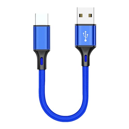 Kustimantu Type C Kabel - 25cm Type C Ladekabel Mit Nylon Geflecht,Tragbares Schnelllade Und Datenübertragungskabel Für Laptop Handy Computer von Kustimantu
