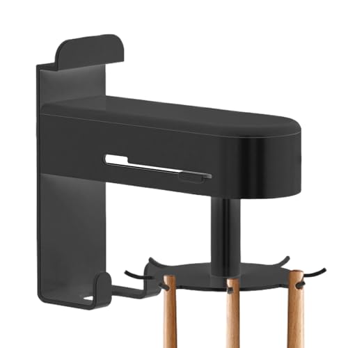 Kustimantu Utensilienhalter – drehbarer Haken für Küche | Küchenutensilienhalter selbstklebend ohne Bohren für den Hausgebrauch im Schlafzimmer, Büro, Badezimmer von Kustimantu