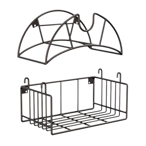 Kustimantu Wandhalterung für Gartenschlauch – stabile Halterung für Schlauch | Robuste Metallaufbewahrung für Wasser und Verlängerungskabel im Außenbereich, Garage, Pool, Garten von Kustimantu