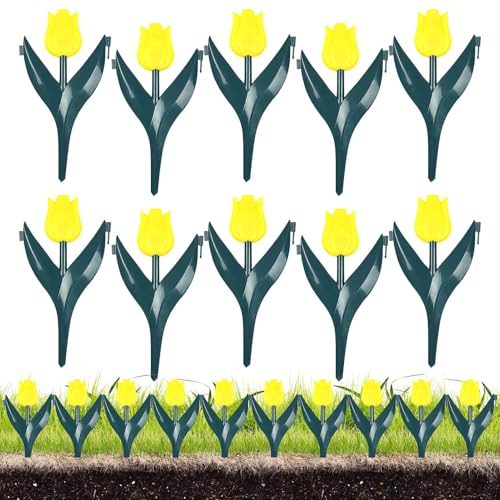 Kustimantu Zaun für Blumenbeet – 10 Stück dekorative Gartenumrandung | Pflanzendekoration für Pool, Freigehege, Tiere – Hinterhof, Hochbeet von Kustimantu
