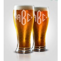 2Er Set - Personalisiertes Bräutigam Glas Pilsner Personalisierter Bierkrug Graviertes Pilsnerglas von KustomProducts