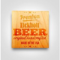 Gravierte Untersetzer - Personalisierte Holz Set Custom Craft Bier Gravierte von KustomProducts