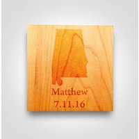 Holz Trinken Untersetzer Set - Gravierte Personalisierte Sets von KustomProducts