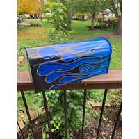 Flammen Airbrush Nadelstreifen Heiß Rat Rod Tattoo Art Mailbox Unikat 100% Handbemalt von KustomsbyKro