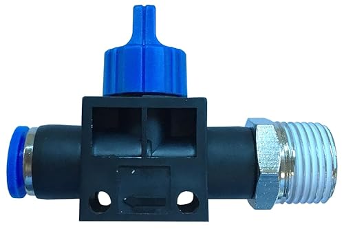 Pneumatik Druckluft Kugelhahn (HVFS) Ø 6 mm mit Gewinde BSPT R1/4" von Kutlu Deutschland GmbH
