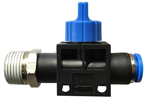 Pneumatik Druckluft Kugelhahn (HVSF) Ø 8 mm mit Gewinde BSPT R1/8" von Kutlu Deutschland GmbH
