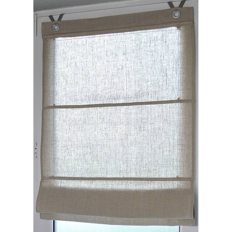 home24 Raffrollo Metis I 80 x 140cm Braun/Beige von home24