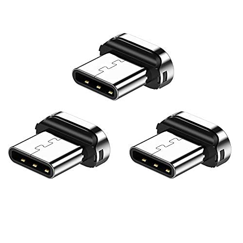 Kuulaa Magnetic Type C Adapter [3 Stück], USB C Staubschutz Verbinder für Ladeanschluss, Typ C magnetisches stecker für Magnet Ladekabel Type C Plugs 3-in-1-Magnetladekabel von Kuulaa