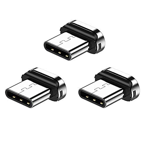 Kuulaa Magnetic Type C Adapter [3 Stück], USB C Staubschutz Verbinder für Ladeanschluss, Typ C magnetisches stecker für Magnet Ladekabel Type C Plugs USB-C-Ladekabel von Kuulaa