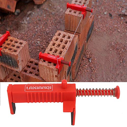 2PCS Brick Liner Runner Leveling Messdrahtschubladen-Werkzeugfixierer Brick Line Clips Abzieherdrahtklemme für Hochbauvorrichtungen(Red Brickwork Line Puller) von Kuuleyn