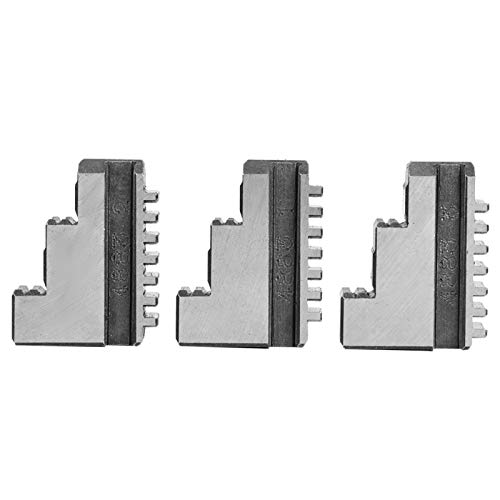 3 Stück K11-125 Manganstahl Externe Backe 5 Zoll Spannfutter 20Crmnti Hochfeste Lange Lebensdauer Spannbacke Handbohrfutter Anwendbares Modell K11-125 Zubehör für Drehmaschine von Kuuleyn