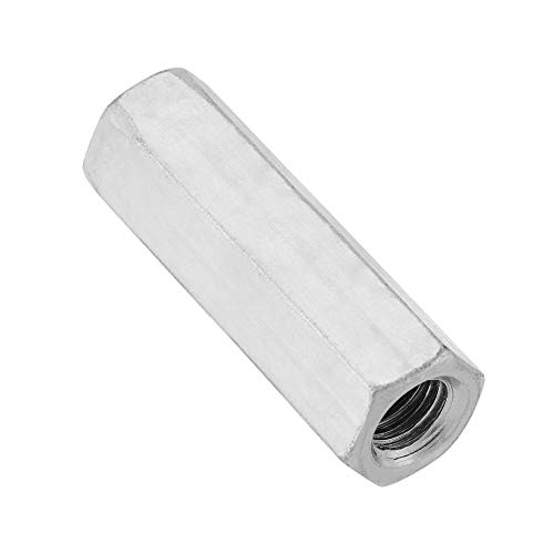 5 Stück M12 lange Stangenmuttern, Sechskantmutter, Sechskantmutter aus Kohlenstoffstahl für durchgehende Gewindestange(M12 * 50 gegenüberliegende Seite 15) von Kuuleyn