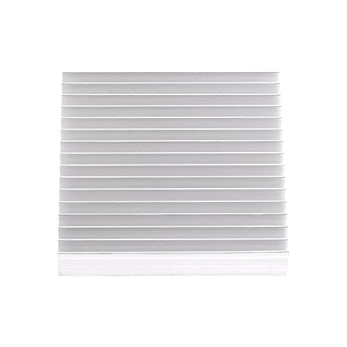 Aluminiumkühlkörper, 1 St. Aluminiumkühlkörper Gute Wärmeleitfähigkeit Kühlkörper 100 * 100 * 18 MM für Hochleistungs-LED-Verstärkertransistor von Kuuleyn