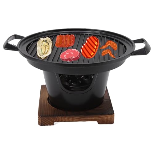 Barbecue-Grill, Mini-Hibachi-Grill, kleiner Tischgrill, verhindert das Anhaften, einfache Reinigung, tragbarer, rauchfreier Tisch-Holzkohlegrill für eine Person für den Innenbereich Barbecue-Grill, Mini-Hibachi-Grill, kleiner Tischgrill, verhindert das Anhaften, einfache Reinigung, tragbarer, rauchfreier Tisch-Holzkohlegrill für eine Person für den Innenbereich von Kuuleyn