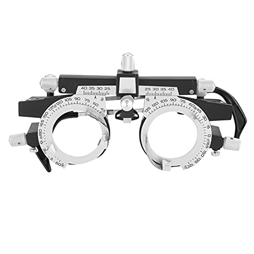 Brillen-Optometrie-Rahmen, professionelle einstellbare optische Probelinsen-Rahmen Optometrie Optiker Brillen Brillen-Testgerät Pupillenabstand 48-80mm für die Sehschärfeprüfung von Kuuleyn