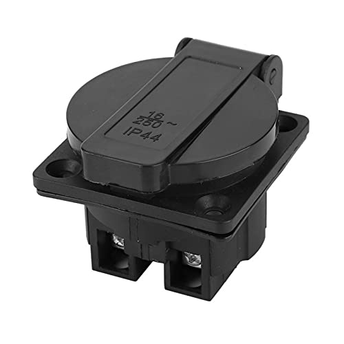 Generatorsteckdose, schwarzer Stecker, industrielle wasserdichte schwarze deutsche Steckdose für Generator 250V 16A von Kuuleyn