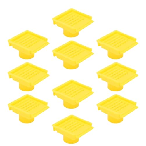Kuuleyn 10pcs Biene Hive Nuc Box Eingangstore, Eingangsscheiben -Bienenzucht -Geräte Bienenstockwerkzeug, Kunststoff Bienenstock Nuk Box Lüftungsfenster für Imker Imkere Supplie (Gelb) von Kuuleyn