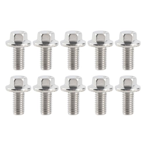Kuuleyn 10pcs M8 Edelstahl SS304 Sechskantantriebsflanschschrauben, Schrauben Befestigungselemente, Sechskantkappenkopf mit Flansch, Kappenkopf -Waschschrauben (M8*16) von Kuuleyn