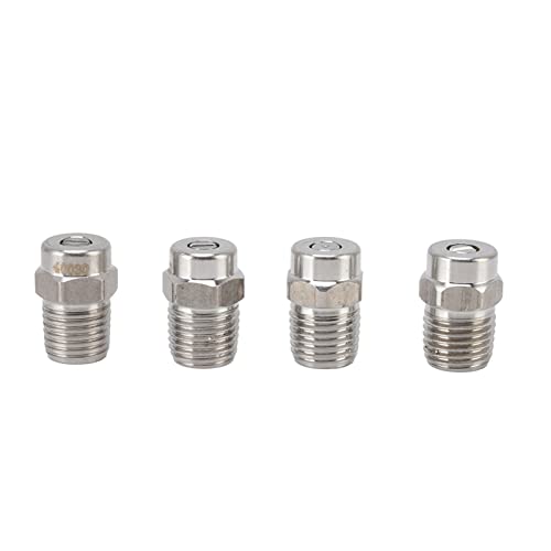 Kuuleyn 4 Stück Edelstahl Feste Jetting Düsen, Hochdruck Reiniger Sprüh düse, 22mm 304 G1/4 Externes Gewinde Druck Reiniger Zubehör (030) von Kuuleyn
