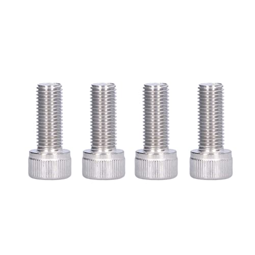 Kuuleyn 4pcs Sechskantschraubenbuchse Kappe Schraube, A2 Edelstahl -Sechskantschraube, 1,25 mm Sechskantschraubenscheibe Scheibe Feine Tonhöhe Sechskant Bolzenverschluss Hardware (M10 * 25) von Kuuleyn