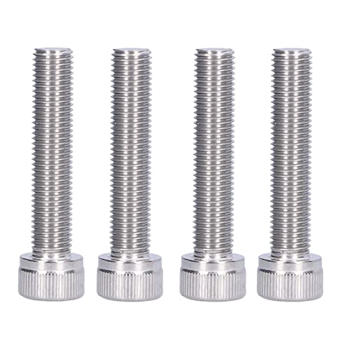 Kuuleyn 4pcs Sechskantschraubenbuchse Kappe Schraube, A2 Edelstahl -Sechskantschraube, 1,25 mm Sechskantschraubenscheibe Scheibe Feine Tonhöhe Sechskant Bolzenverschluss Hardware (M10 * 45) von Kuuleyn